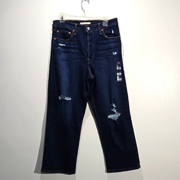 NEW Levis Ribcage Straight Ankle Jeans 31W 27L - Picture 1 of 6